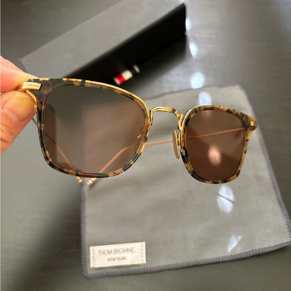 THOM BROWNE- Square-Frame Metal, Acetate Sunglasses - Picture 5 of 8